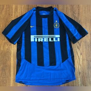 Vintage Nike Inter Milan 03-04 Home Kit Jersey Large